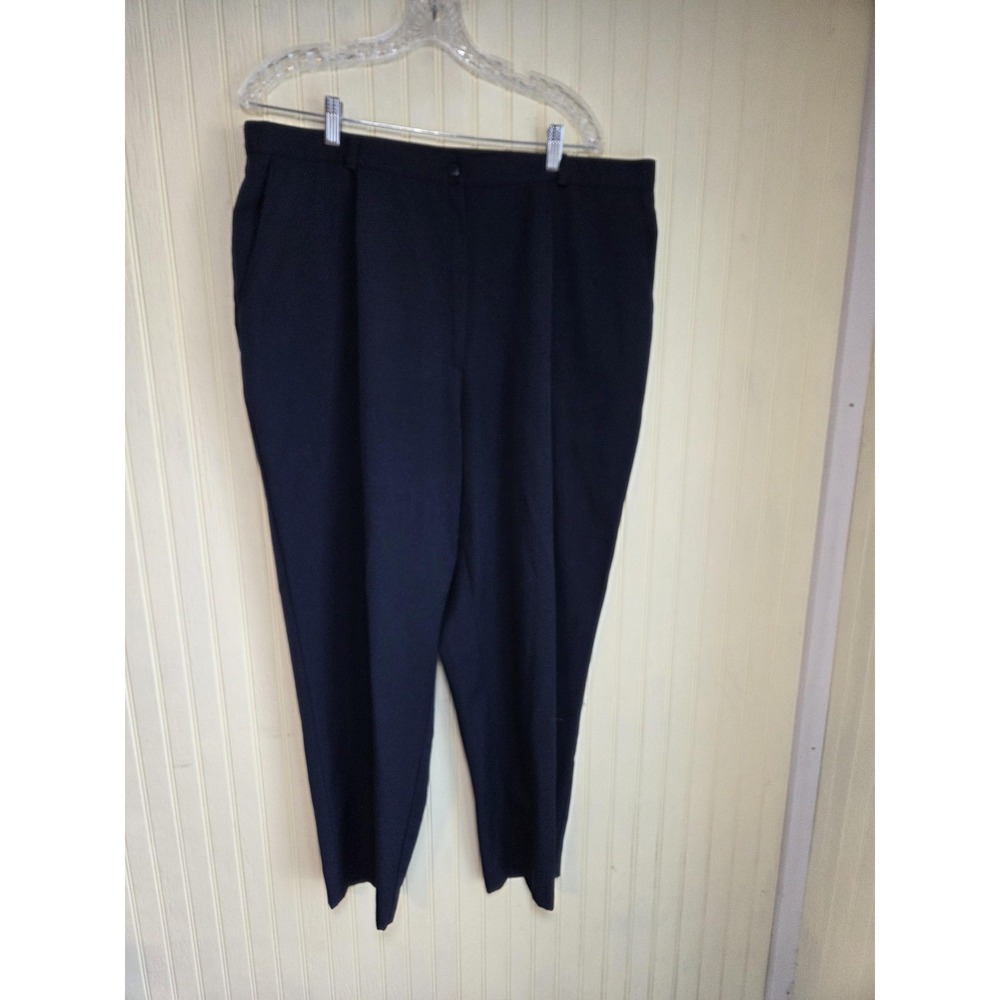 Briggs New York Dress Pants Womens 22WP Blue Petite Elastic Waist Tapered USA